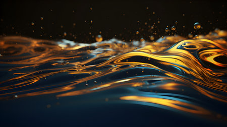 3d render, abstract liquid background, water surface with ripplesの素材