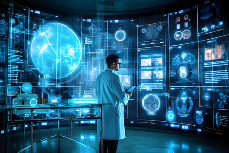 Innovative technologies in medicine and health care. Mixed media. Mixed mediaの素材