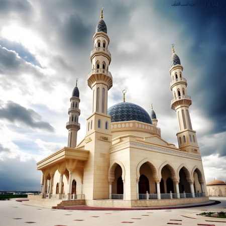 Mosque in Abu Dhabi, United Arab Emirates (UAE)の素材