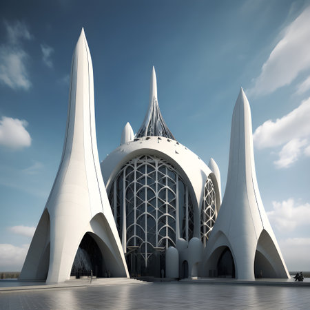 Exterior view of the National Museum of Islamic Art in Abu Dhabi, UAEの素材