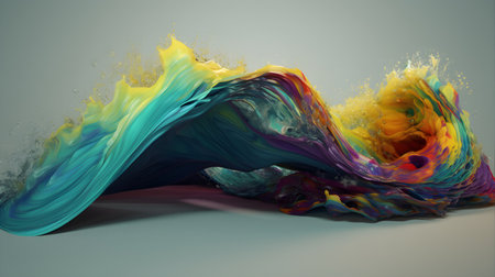 Captivating colorful trails, vibrant desktop backgroundの素材