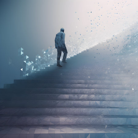 Path to self-discovery, symbolic art piece reflecting personal growth and explorationの素材