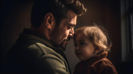 Together we soar, inspiring snapshot of a father and child encouraging dreamsの素材