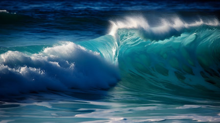 Ethereal melodies, mesmerizing wave moments with majestic skies and serene foamの素材