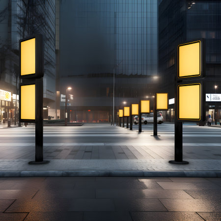 Signposts guiding pedestrians safely at crosswalksの素材