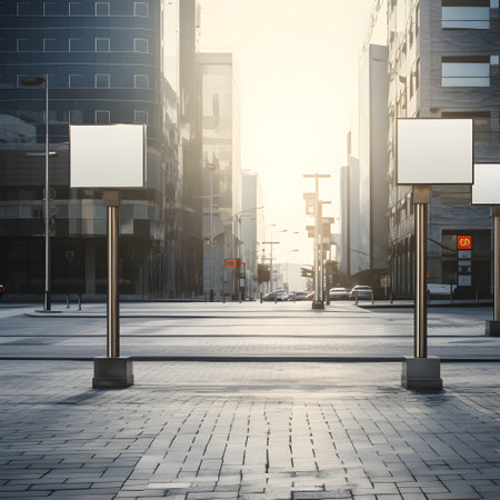 Road intersections guided by signpostsの素材
