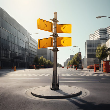 Road crosswalks with clear and informative signsの素材