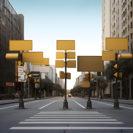 Road crosswalks with clear and visible signsの素材