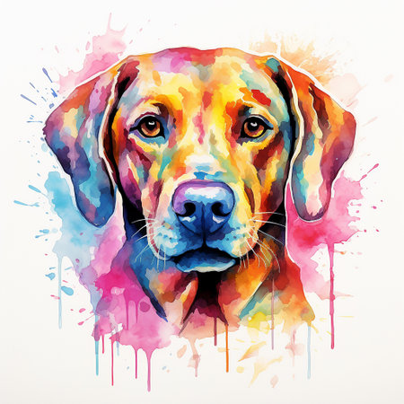 Peaceful Doggy Illustration in a Serene White Settingのイラスト素材