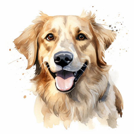 Sweet Pet Art Featuring a White Backgroundのイラスト素材