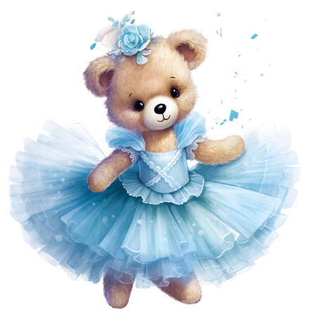 Adorable tutu teddy designの素材