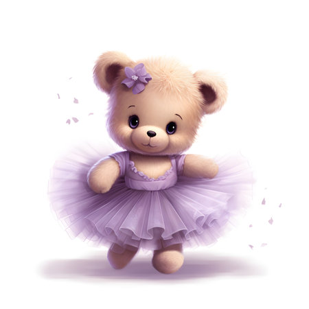 Precious bear ballerina clipartの素材