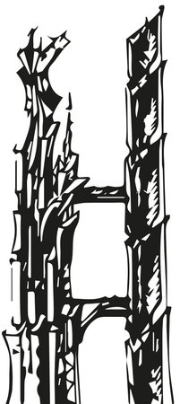 Two sketchy towersのイラスト素材