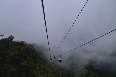 The cable car service to Genting Highlands, Malaysiaの写真素材