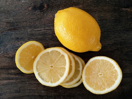 a slices of lemonの写真素材