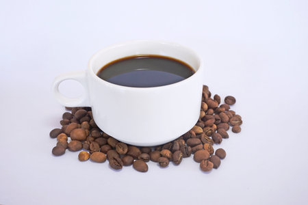 close up of a cup of black coffee
