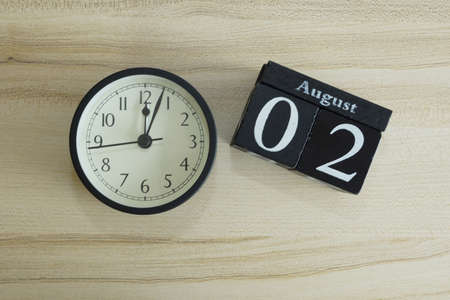 cube calendar date January 24 on the wooden backgroundの写真素材