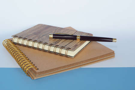 close up of diary on the tableの写真素材