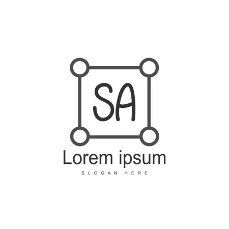 SA Letter logo template. Initial letter logo designのイラスト素材
