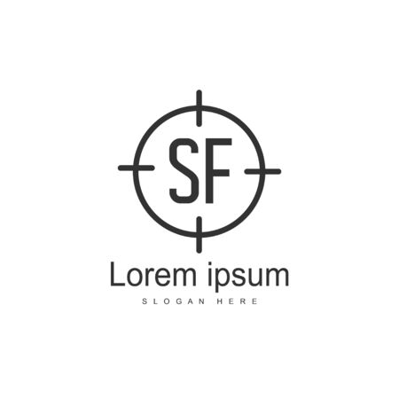 SF Logo template design. Initial letter logo designのイラスト素材