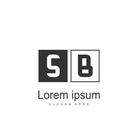 SB Letter logo template. Initial letter logo designのイラスト素材