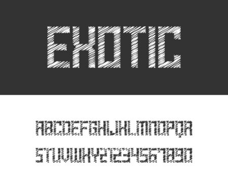 Modern Alphabet Font Abstractのイラスト素材