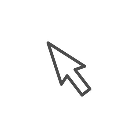 Cursor line icon vector isolated on white backgroundのイラスト素材