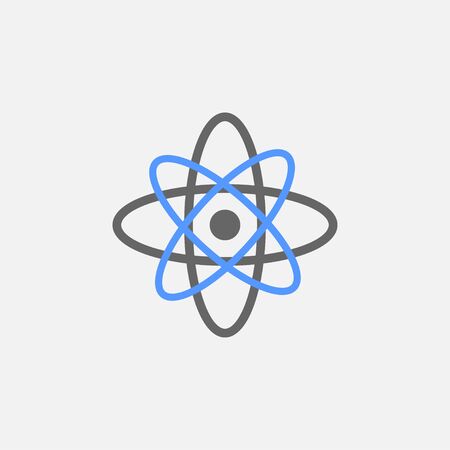 Atomic flat icon vector isolated on white backgroundのイラスト素材