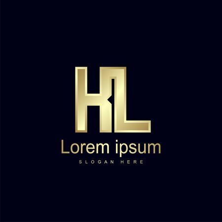 Initial Letter KL Logo Template Vector Designのイラスト素材