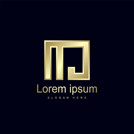 Initial Letter MJ Logo Template Vector Designのイラスト素材