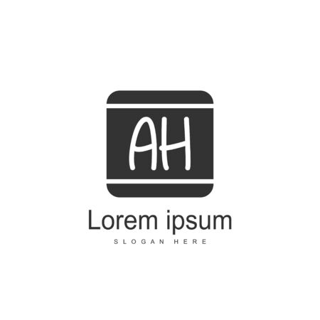 Initial Letter AH Logo Template Vector Designのイラスト素材