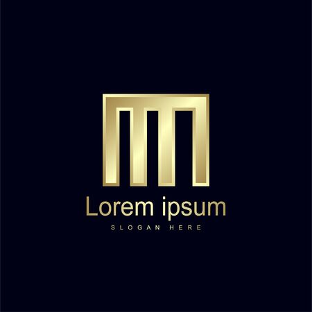 Initial Letter MN Logo Template Vector Designのイラスト素材