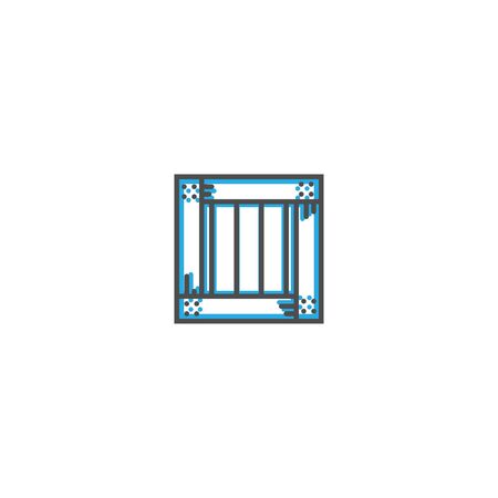 crate icon line design. Business icon vector illustration designのイラスト素材