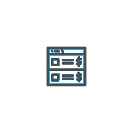 List Icon Line Design. E Commerce icon vector illustration designのイラスト素材