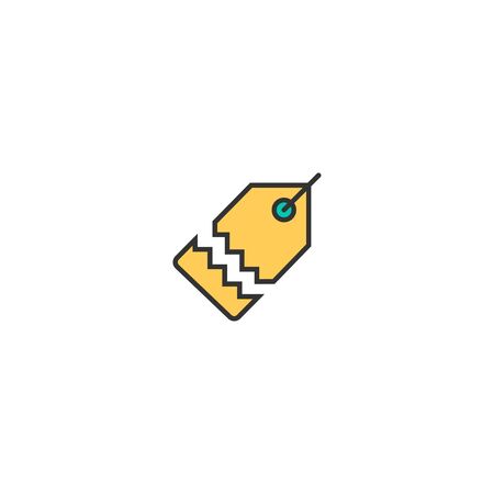 price tag icon line design. Business icon vector illustrationのイラスト素材