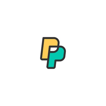 Paypal icon design. e-commerce icon vector illustrationのイラスト素材