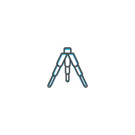 Tripod icon design. Photography and video icon line vector illustration designのイラスト素材