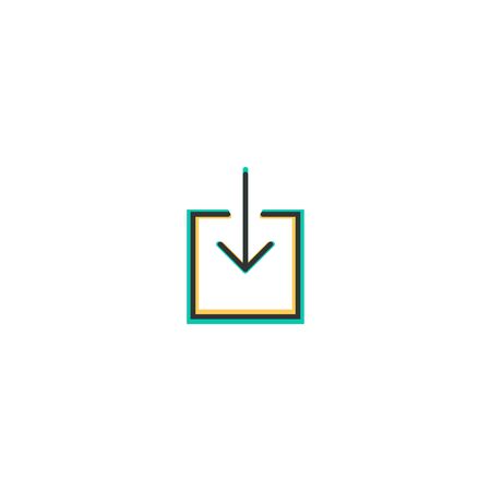 Download icon design. Essential icon vector illustrationのイラスト素材