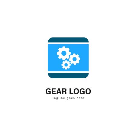 Automotive logo template design. Automotive logo with modern frame isolated on white backgroundのイラスト素材