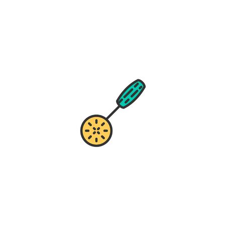 Slotted spoon icon design. Gastronomy icon vector illustrationのイラスト素材