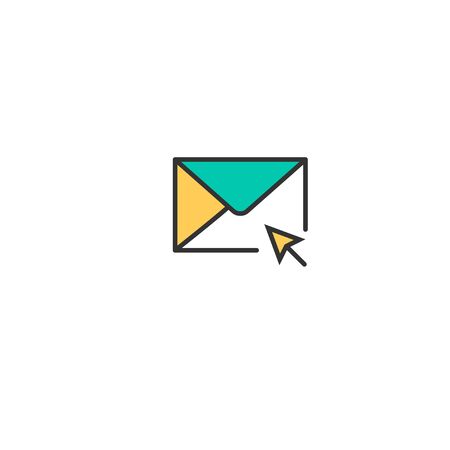 Mail icon design. Interaction icon vector illustrationのイラスト素材