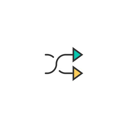 Shuffle icon design. Essential icon vector illustrationのイラスト素材