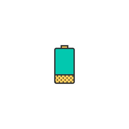 Battery icon design. Essential icon vector illustrationのイラスト素材