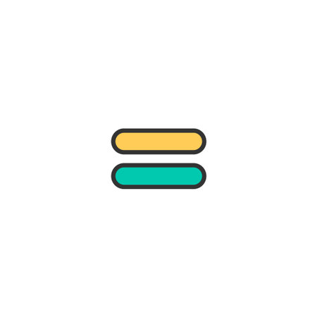 Equal icon design. Essential icon vector illustrationのイラスト素材