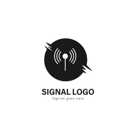 Signal logo template design. Signal logo with modern frame isolated on white backgroundのイラスト素材