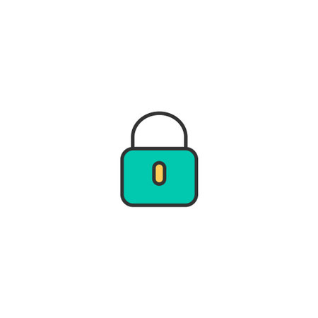 Locked icon design. Essential icon vector illustration