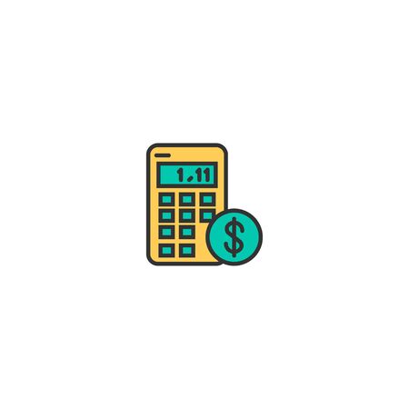 Calculator icon design. Marketing icon vector illustrationのイラスト素材