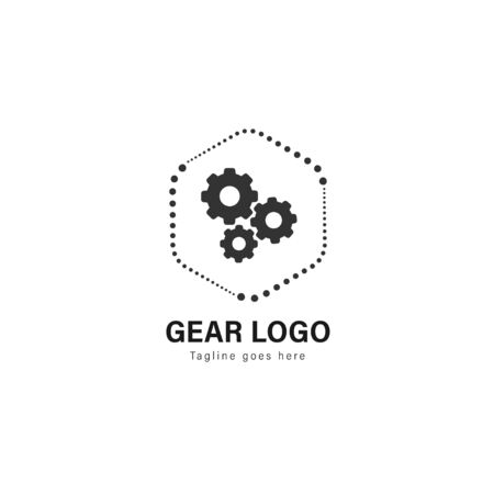 Automotive logo template design. Automotive logo with modern frame isolated on white backgroundのイラスト素材
