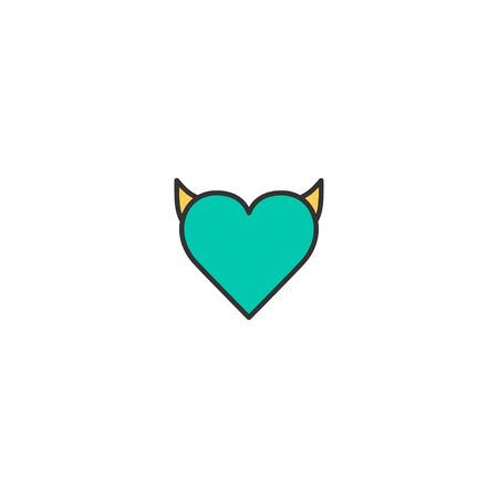 Heart Icon Design. Lifestyle icon vector illustrationのイラスト素材