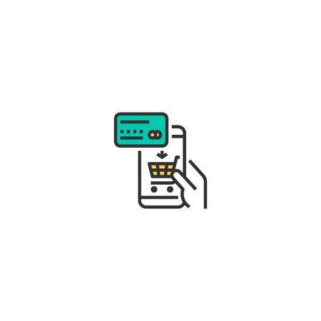 Online Shop icon design. Startup icon vector illustrationのイラスト素材